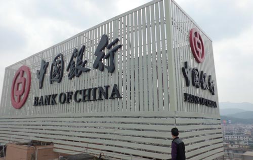 中國銀行發光字